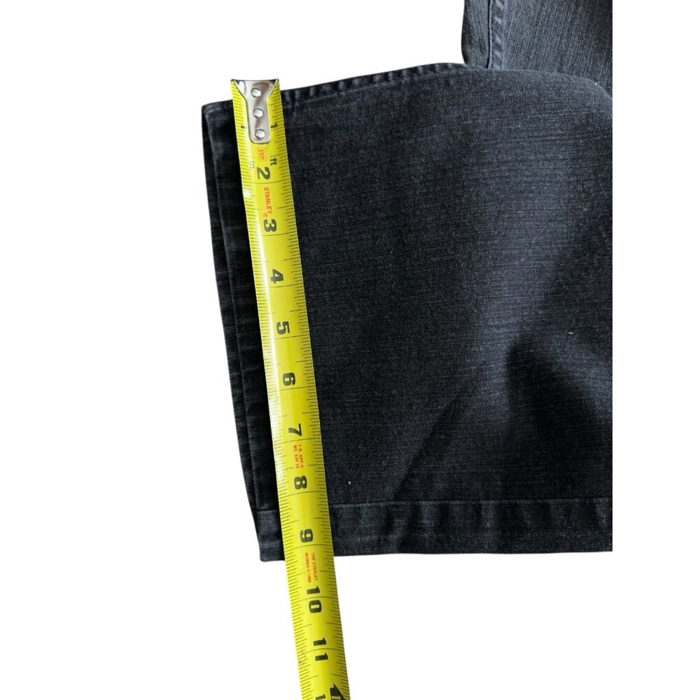 VINTAGE Croft Barrow Jeans Womens 14P Black Faded Jeans Ladies 35x27 - Picture 10 of 11